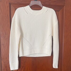 Garage Cream Knit Crew Neck Sweater